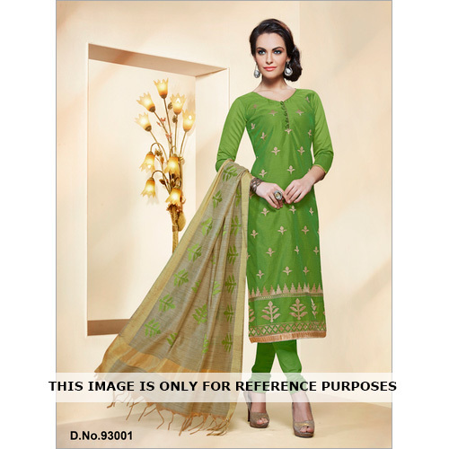 Olive Green Exclusive Dress Material