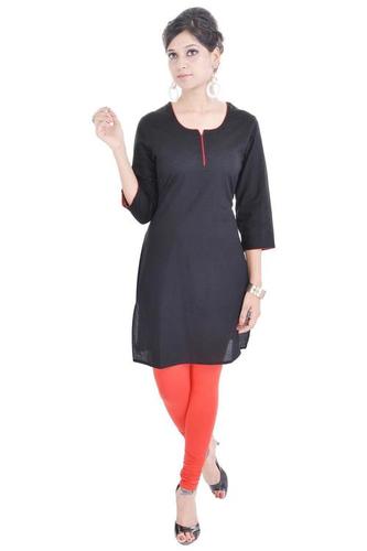 Black Plain Kurti