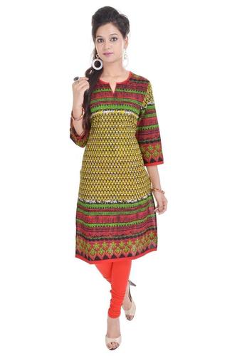 Multi Green Kurti