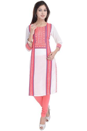 White Pink Kurti