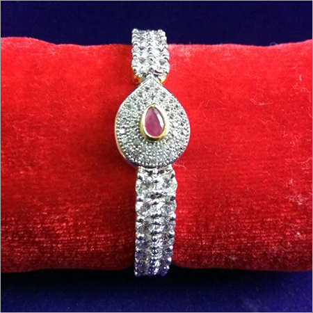 Diamond Look Costume Bangles - Copper Alloy, Classic Design with Elegant Embossing and Polished Finish | Fashion Jewelry for Women, Ideal for Anniversaries and Weddings