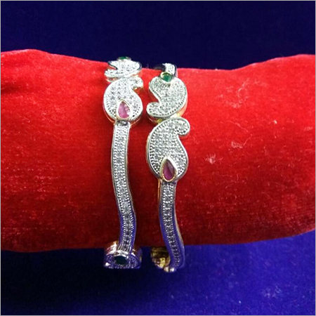 Fashion Designer Diamond Gold Bangle