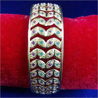 Color Stone Golden Bangles - Copper Alloy, Various Sizes & Patterns | Intricately Carved, Durable Shine, Contemporary Style