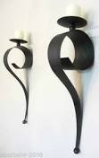 WALL ATTACHED PILLAR CANDLE HOLDER