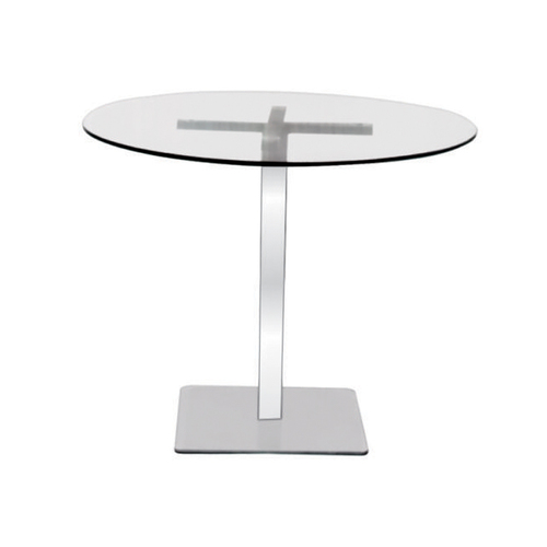 D-417 - Glass and Metal, 30x30x75 cm, Clear | Stylish Design, Durable Materials, Easy Assembly, Space Saving, Modern Aesthetic