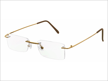 Square Eyewear Rimless Gold Frame
