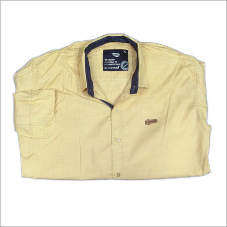 Formal Shirts - Cotton, Large, Beige | Button Closure, Collared, Long Sleeve, Regular Fit, Durable, Comfortable, Stylish