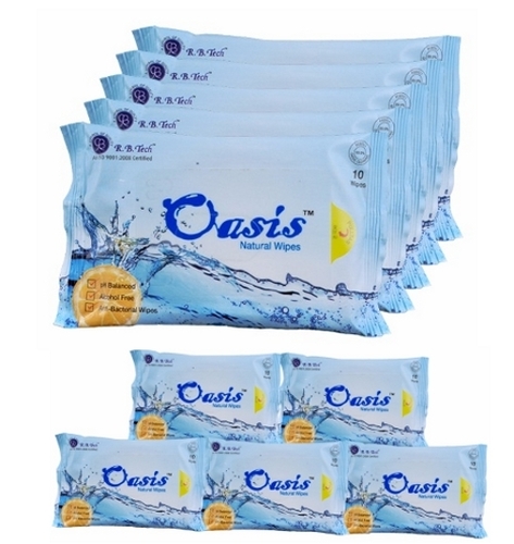 Oasis Natural Wipes For Instant Veggie Cleaning