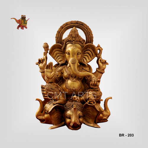 Brass Ganesha Dimension(L*W*H): 20"