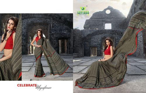 Pure Printed Crepe Sarees