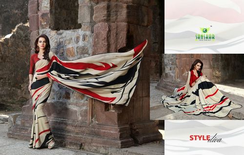 Designer Crepe Saree