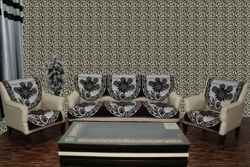 Printed Chenille Sofa Panel Rangoli