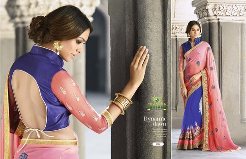 Party Wear Embroidered Saree