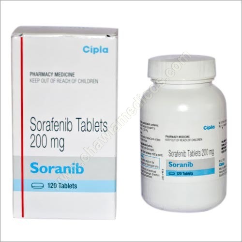 Sorafenib Tablets - 200mg, Oral Cancer Treatment | Kidney & Liver Cancer, Blocks Proliferation, Safe Consumption