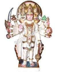 Marble Panchmukhi Hanuman Statue