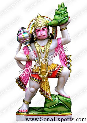 Marble Veer Hanuman Murti Statue