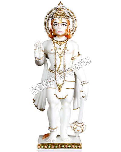 Marble Hanuman Statue Standing