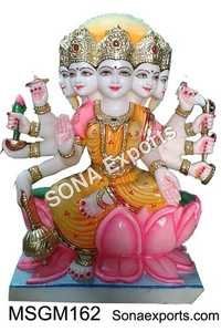 Marble Goddess Gayatri Mata Statue Murti