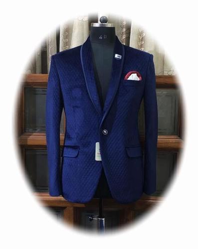 Mens Blazers - Polyester | Blue, Anti-UV, Quick Dry, Washable, Long Sleeve, Ethnic Style, Lightweight, Tear Resistant, Seamless Stitching, Custom Fit