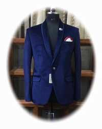 Mens Blazers - Polyester | Blue, Anti-uv, Quick Dry, Washable, Long Sleeve, Ethnic Style, Lightweight, Tear Resistant, Seamless Stitching, Custom Fit