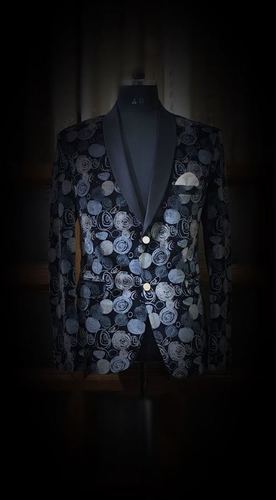 Tuxedo Printed Velvet Blazers