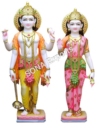 Marble Vishnu Bhagwan Statue
