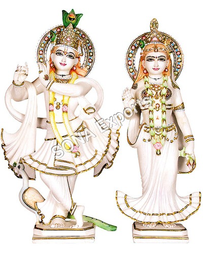 Radha Krishna Statue From Makrana Marble