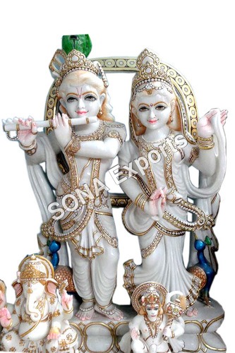 Radha Krishna Marble Statues