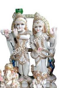 Marble Radha Krishna God Statue