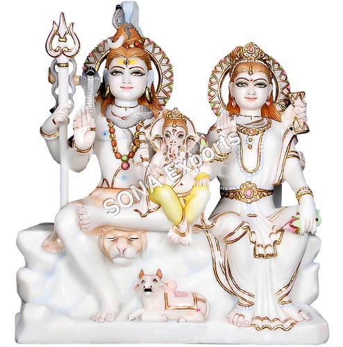 Marble Shiva Parvati statue