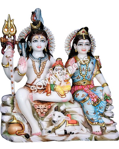 Marble Shankar parvati moorti