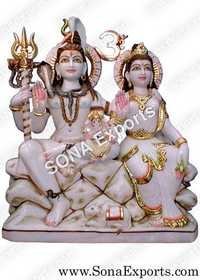 Marble Shiva Parvati Statue
