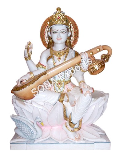 Marble Saraswati Statue