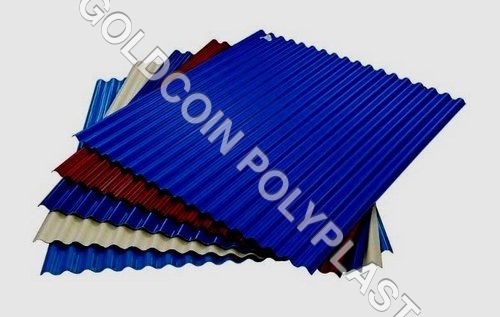 Trapezoidal Wave Profile - Polycarbonate Customizable Length Blue Cost Effective Durable & Lightweight Weather Resistant Sheets 1mm-3mm Thickness