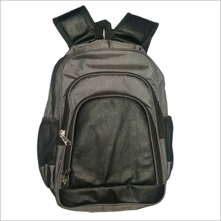 Corporate Backpack Bags - Cotton Fabric, Zipper Top, Silver Color | Stylish Design, Alluring Look, Unique Contemporary Style