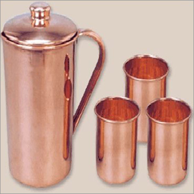 Copper Jug With Glass