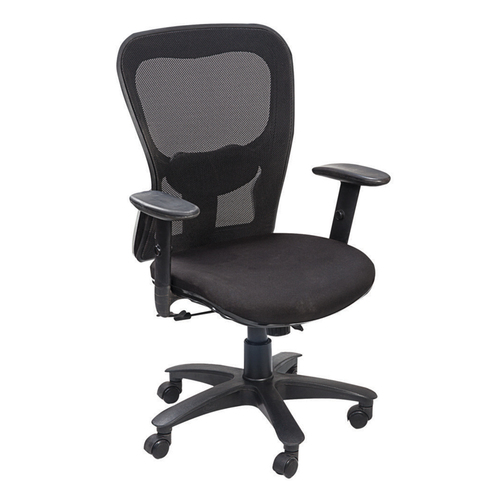D-345 - Mesh Fabric, Adjustable Height, Black | Back Support, Comfortable Seating, Durable Design