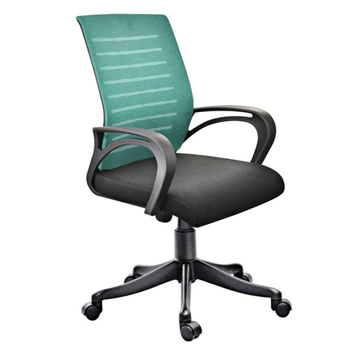 D-351 - Mesh Fabric, 21x24x36 Inches, Green | Ergonomic Design, Adjustable Height, Lumbar Support, Caster Wheels