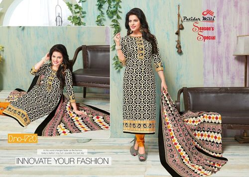 Patidar Season Special - Pure Cotton, 2.5+2+2.25 Meter Set of 32 Pieces, Breathable Print Work, Color-Fast, Quick Dry