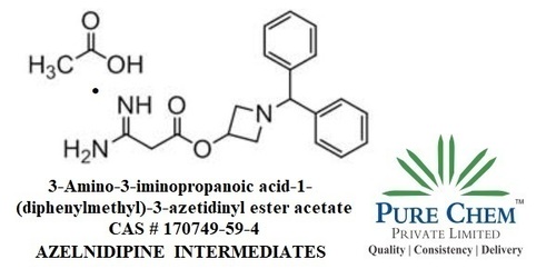3-Amino-3-iminopropanoic acid-1-(diphenylmethyl)-3-azetidinyl ester acetate
