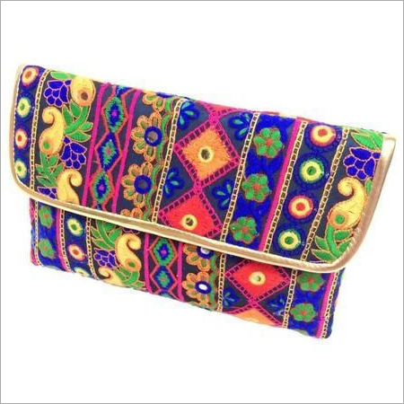 Handmade Embroidered Clutch Bag
