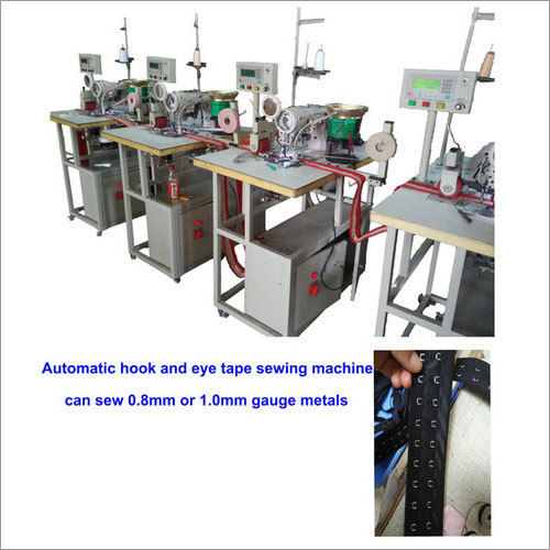 Automatic Hook and Eye Tape Sewing Machine