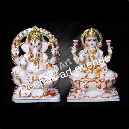 Marble Laxmi Ganesh Statue
