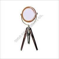 Nickle Nautical Decor Mirror With Tripod Replica