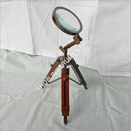 Vintage Antique Bronze Magnifier Brown Tripod