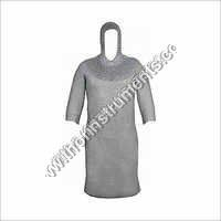 Medieval Chain Mail Long Shirt and Coif Armor Set