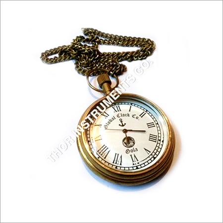 Classic Smooth Vintage Steel Pocket Watch By THOR INSTRUMENTS CO.