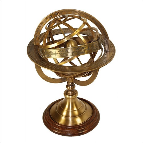 Armillary Celestial Globe with Zodiac Engravings By THOR INSTRUMENTS CO.