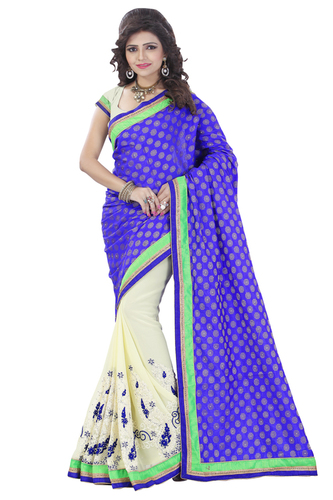 Purple Ladies Stone Work Saree