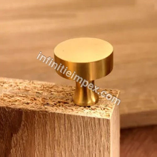 Brass Knobs - Round Gold Knob